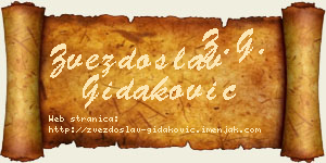 Zvezdoslav Gidaković vizit kartica